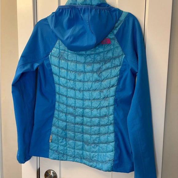 EUC The North Face Lightweight Thermoball Full Zip Teal Hooded Women's Jacket Sm - Picture 4 of 10